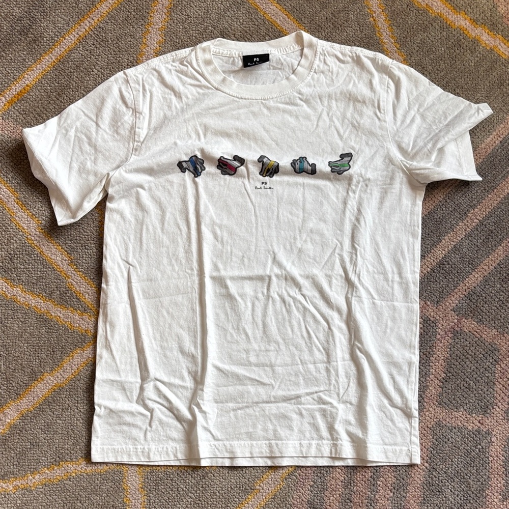 Paul Smith White Tee with Colorful Horse Design